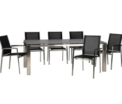 Acamp Gartenmöbel-Set Keramiktisch Auris und Stapelstuhl Auris, 7-teilig