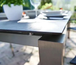 Acamp Gartenmöbel-Set Keramiktisch Auris und Stapelstuhl Auris, 7-teilig
