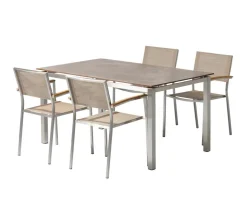 Acamp Gartenmöbel-Set Tisch Skye und Stapelstuhl Skye, 5-teilig