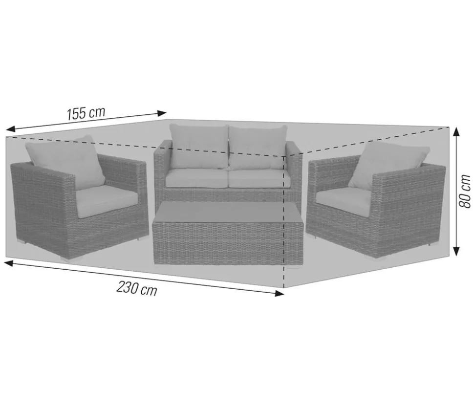 acamp Schutzhülle für Loungemöbel, ca. B230/H80/T155 cm