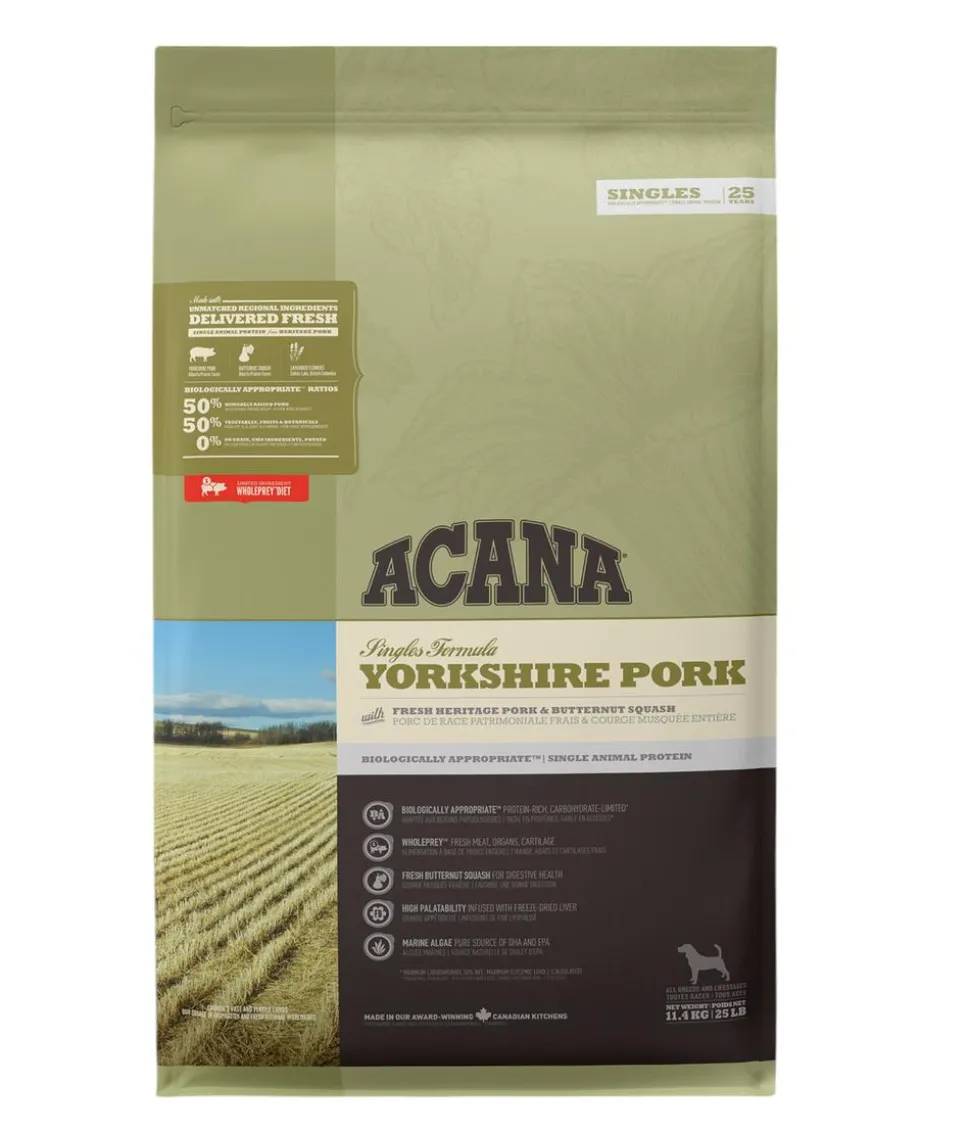 ACANA Trockenfutter für Hunde Singles Dog Yorkshire Pork