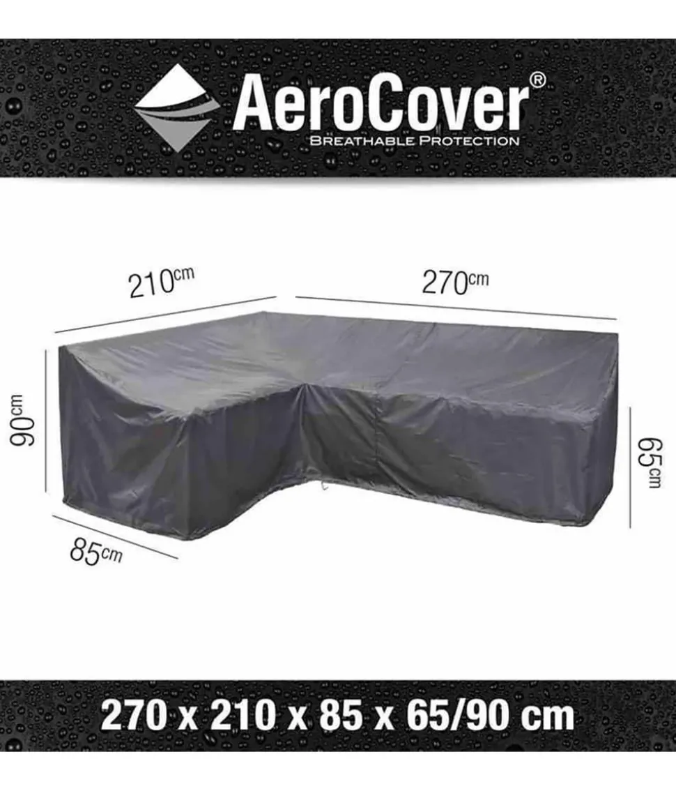AeroCover Loungesethülle L-Form, 270 links x210x85xH 65/90 cm