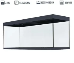 amtra Aquarium Kombination ALUX 330 LED, ca. B120/H148/T50 cm, 330 l