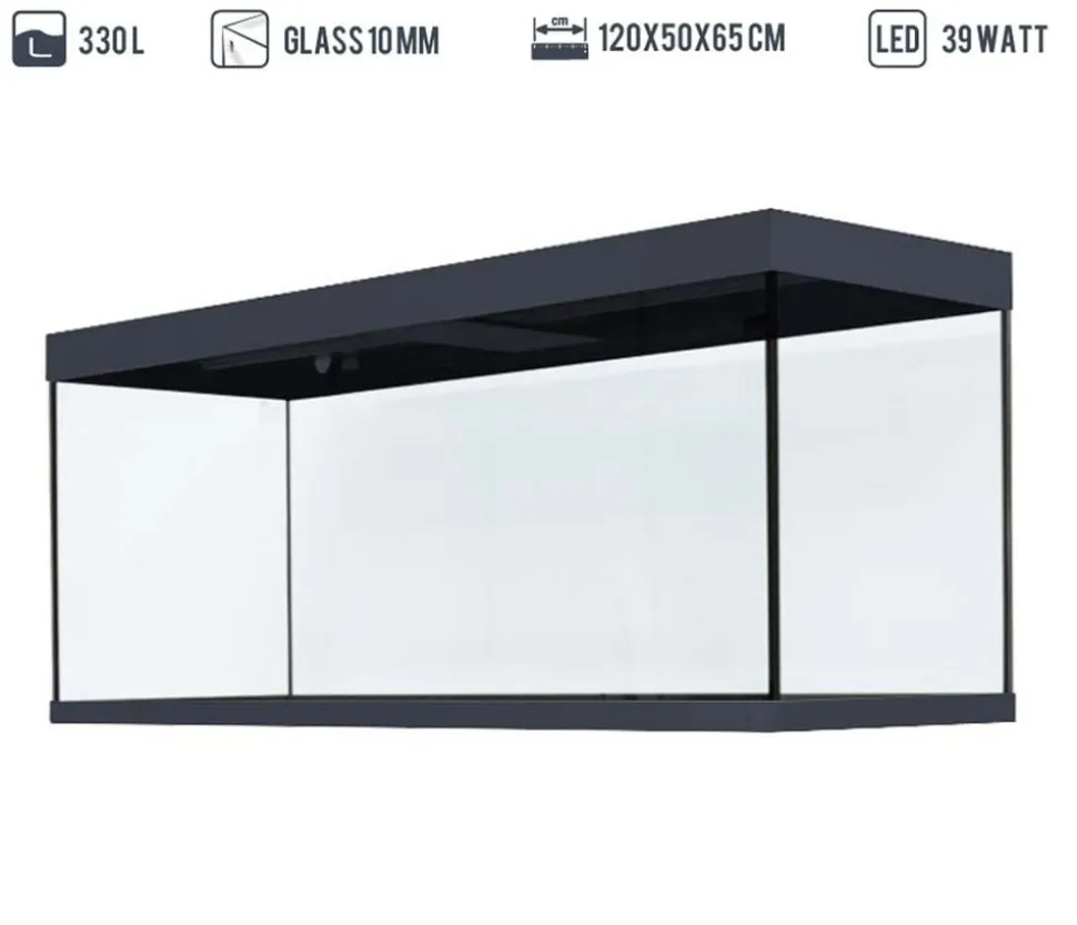 amtra Aquarium Kombination ALUX 330 LED, ca. B120/H148/T50 cm, 330 l