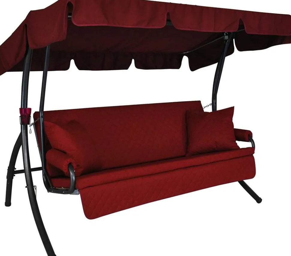 Angerer Hollywoodschaukel Trend Joy bordeaux, 3-Sitzer