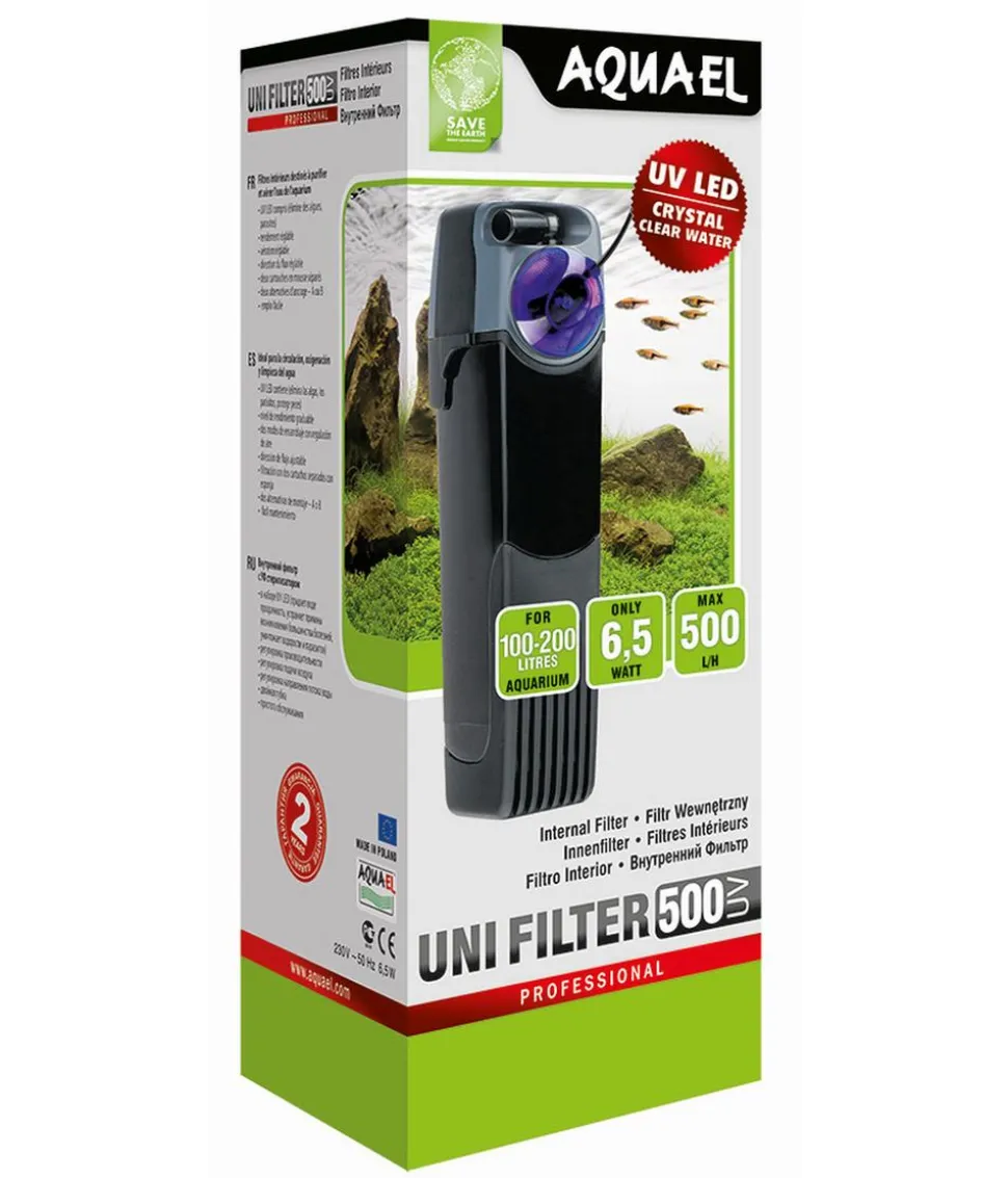AQUAEL Aquarium Innenfilter Uni Filter UV 500 Power