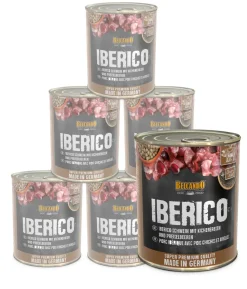 BELCANDO® Nassfutter für Hunde Adult, Iberico Schwein mit Kichererbsen & Preiselbeeren