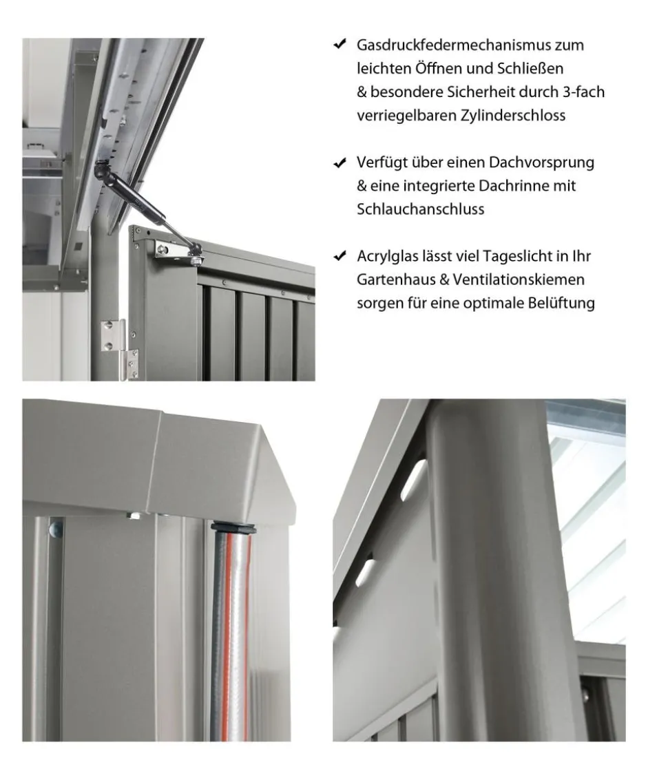 Biohort Gerätehaus AvantGarde® Gr. A4, ca. B180/H222/T380 cm