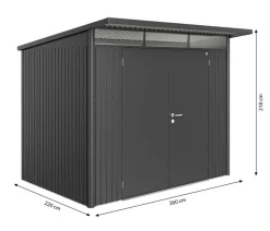 Biohort Gerätehaus AvantGarde® A5, ca. B260/H218/T220 cm