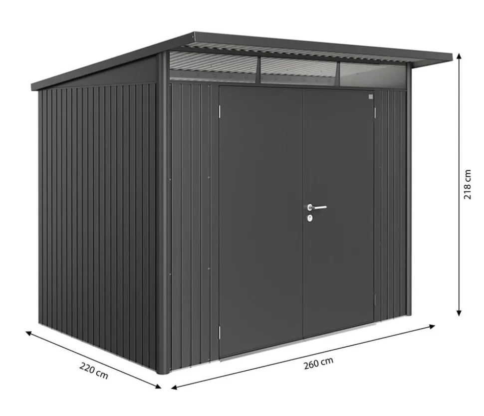 Biohort Gerätehaus AvantGarde® A5, ca. B260/H218/T220 cm