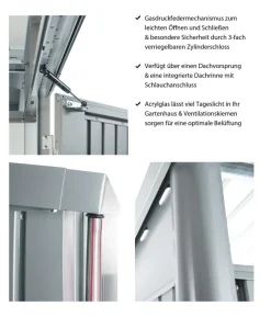 Biohort Gerätehaus AvantGarde® A5, ca. B260/H218/T220 cm