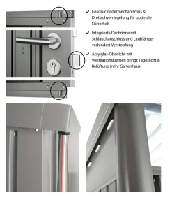 Biohort Gerätehaus AvantGarde® A5, ca. B260/H218/T220 cm