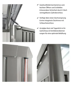Biohort Gerätehaus AvantGarde® Gr. A3, ca. B180/H218/T300 cm