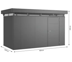 Biohort Gerätehaus CasaNova® 4 x 2, ca. B428/H250/T228 cm