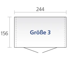 Biohort Gerätehaus Europa 3, ca. B244/H203/T156 cm