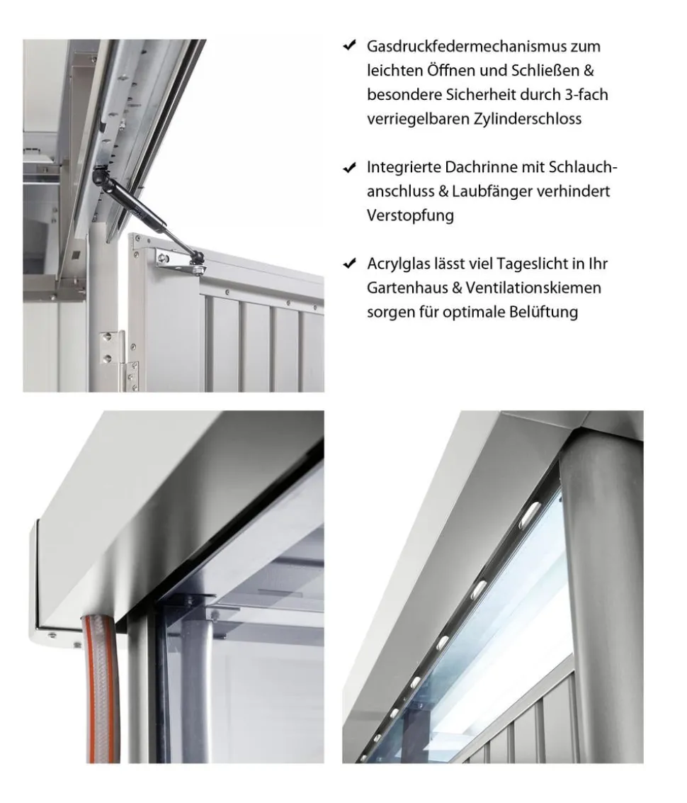 Biohort Gerätehaus HighLine H5, ca. B275/H222/T315 cm
