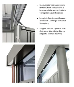 Biohort Gerätehaus HighLine H1, ca. B275/H222/T155 cm