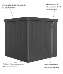 Biohort Gerätehaus Neo 1B, ca. B236/H222/T180 cm