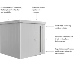 Biohort Gerätehaus Neo 2B, ca. B236/H222/T236 cm