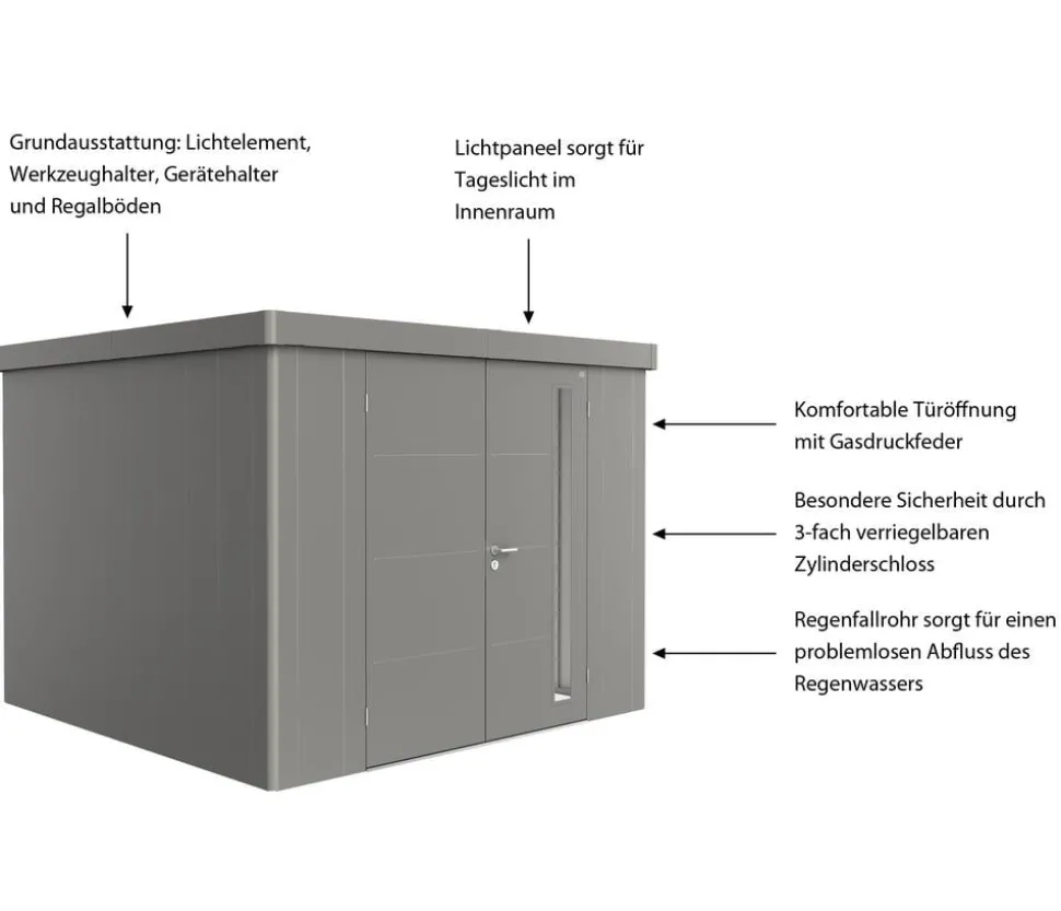 Biohort Gerätehaus Neo 1C, ca. B292/H222/T180 cm