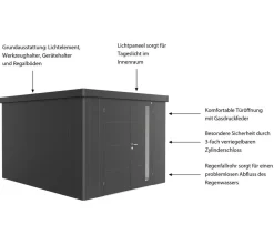 Biohort Gerätehaus Neo 4C, ca. B292/H222/T348 cm