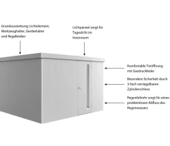 Biohort Gerätehaus Neo 3D, ca. B348/H222/T292 cm