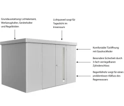 Biohort Gerätehaus Neo 2D, ca. B348/H222/T236 cm