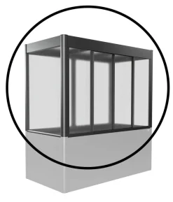 Biohort Gewächshausaufsatz Florentina für Größe 2 x 1 m, ca. B201,6/H136,4/T104 cm