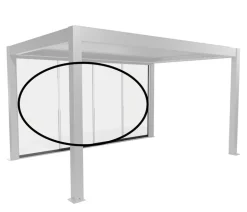 Biohort Glasschiebewand für Pergolen Klarglas 4,5 m, ca. B420/H234,9/T9 cm