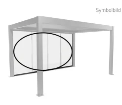 Biohort Glasschiebewand für Pergolen Klarglas 3,5 m, ca. B327,5/H234,9/T6,9 cm