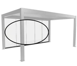 Biohort Glasschiebewand für Pergolen Klarglas 3,5 m, ca. B327,5/H234,9/T6,9 cm