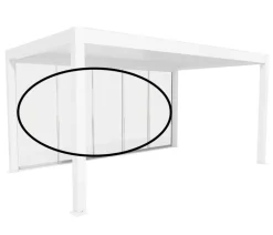 Biohort Glasschiebewand für Pergolen Klarglas 5 m, ca. B475,5/H234,9/T6,9 cm