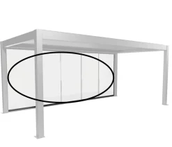 Biohort Glasschiebewand für Pergolen Klarglas 6 m, ca. B568/H234,9/T6,9 cm