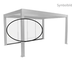 Biohort Glasschiebewand für Pergolen Klarglas 3 m, ca. B272/H234,9/T6,9 cm