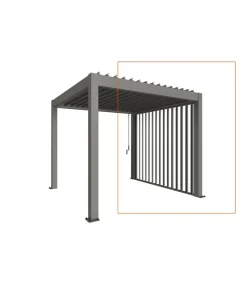 Biohort Lamellenseitenwand Gr. 3,5 m, ca. B235/H10/T327 cm