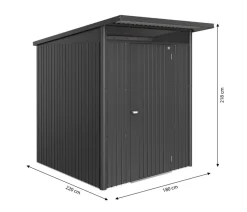Biohort Metallgerätehaus AvantGarde ECO A1, ca. B180/H218/T220 cm