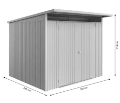 Biohort Metallgerätehaus AvantGarde ECO A6, ca. B260/H218/T260 cm