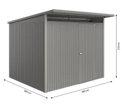 Biohort Metallgerätehaus AvantGarde ECO A6, ca. B260/H218/T260 cm