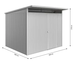 Biohort Metallgerätehaus AvantGarde ECO A6, ca. B260/H218/T260 cm