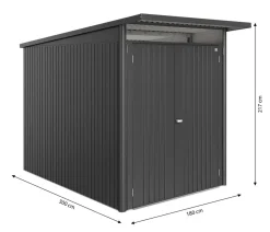 Biohort Metallgerätehaus AvantGarde ECO A2, ca. B180/H218/T260 cm