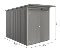 Biohort Metallgerätehaus AvantGarde ECO A3, ca. B180/H217/T300 cm
