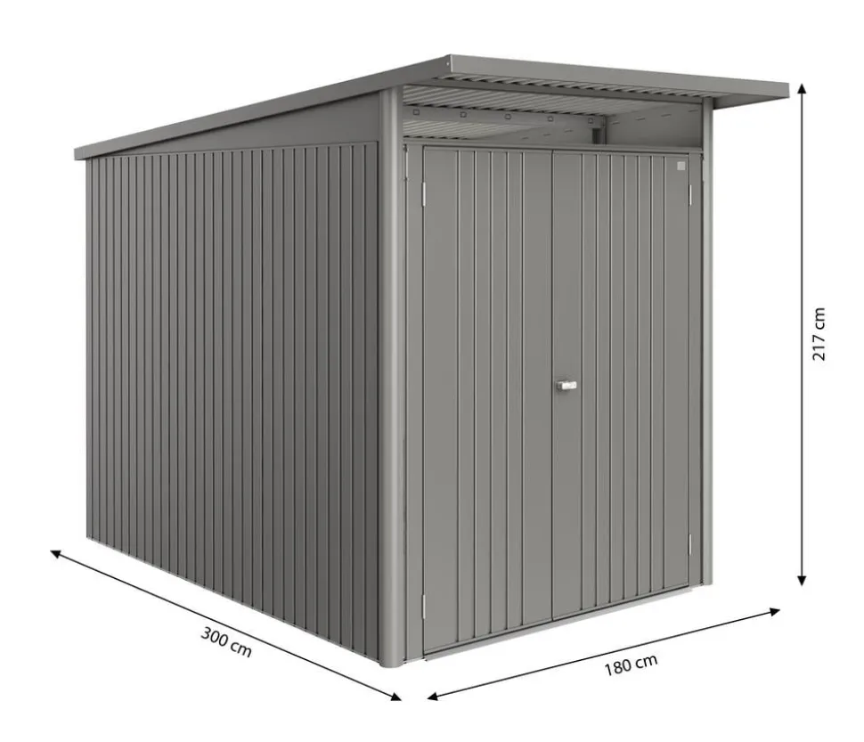 Biohort Metallgerätehaus AvantGarde ECO A3, ca. B180/H217/T300 cm