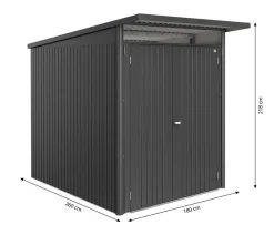 Biohort Metallgerätehaus AvantGarde ECO A2, ca. B180/H218/T260 cm