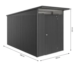 Biohort Metallgerätehaus AvantGarde ECO A4, ca. B180/H222/T380 cm