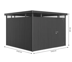Biohort Metallgerätehaus HighLine H6, ca. B314,3/H221/T314,3 cm