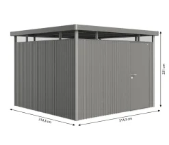 Biohort Metallgerätehaus HighLine H6, ca. B314,3/H221/T314,3 cm