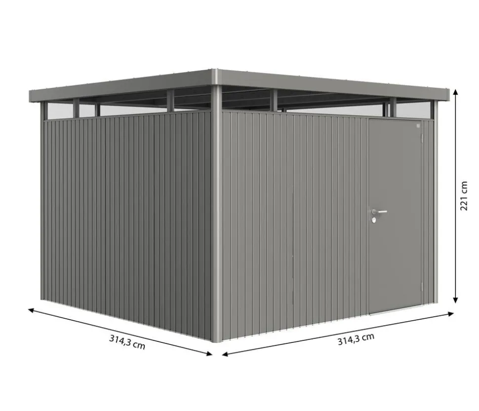 Biohort Metallgerätehaus HighLine H6, ca. B314,3/H221/T314,3 cm