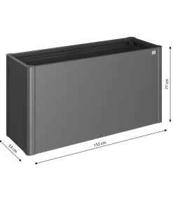 Biohort Metall HochBeet 1,5x0,5, ca. B152/H77/T53 cm