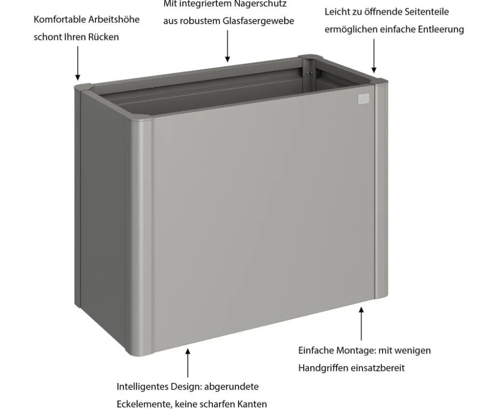 Biohort Metall HochBeet 1x0,5, ca. B103,1/H77/T54,7 cm