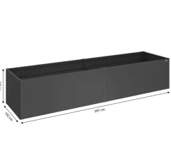 Biohort Metall-Hochbeet 4x1, ca. B397/H77/T102 cm